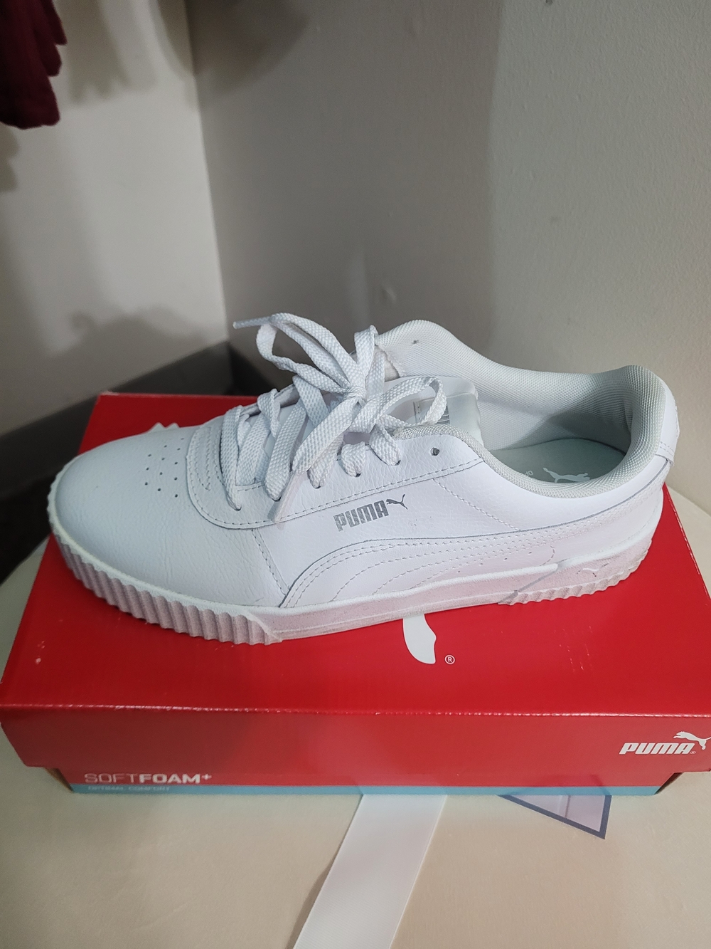 PUMA Women Classic White Leather Sneakers